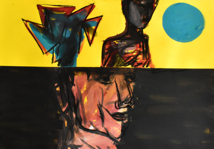 Drawing titled "Line (Object Number…" by Roman Lasa, Original Artwork, Pastel
