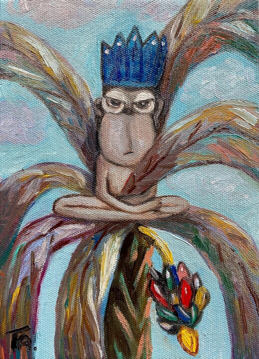 King Babu 绘画, 7.9x5.9 in
