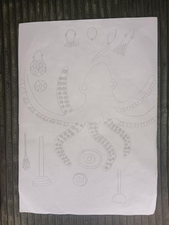 图画,  11.7x8.3 in 
