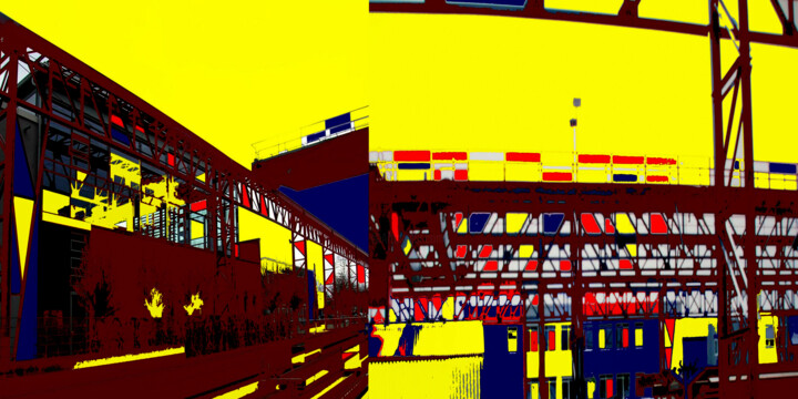 Vollack Werkshalle KA-Rheinhafen Tablo, 78,7x157,5 in