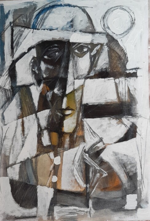 O pescador 绘画, 16.5x11.8 in