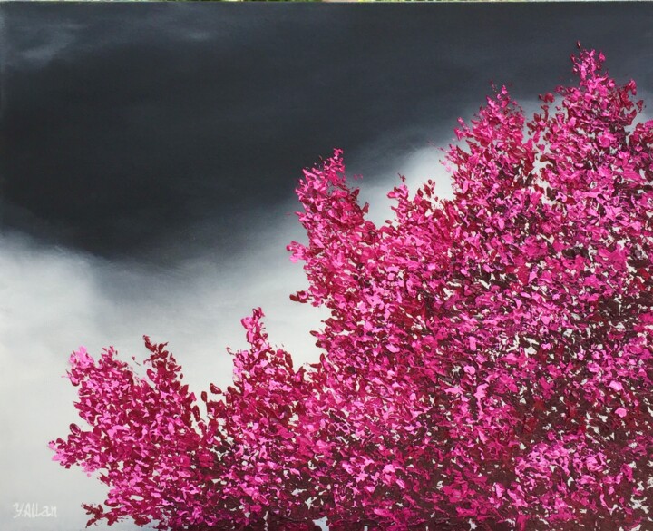 Moody Cherry 绘画, 14.2x18.1 in