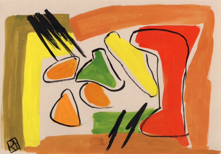Abstraction 001 Pittura, 8,3x11,7 in