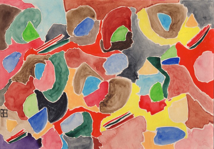 绘画 标题为“Abstraction 005” 由François Rigler, 原创艺术品, 彩画