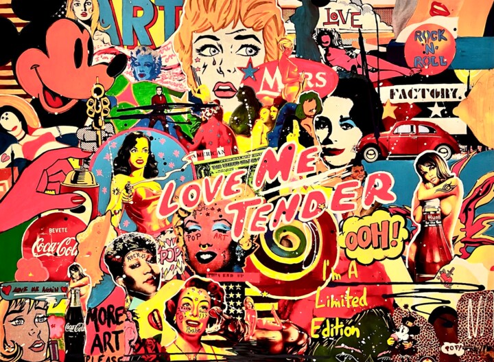 POP ART LOVE ME TENDER Tablo, 35,4x47,2 in