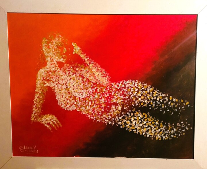 La femme aux gros seins Schilderij, 27,6x35,4 in