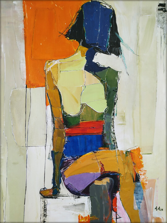 Outside the window 绘画, 23.6x17.7 in