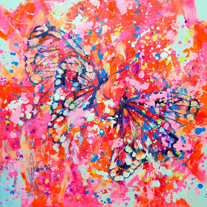 Dancing in the Sun 绘画, 27.6x27.6 in