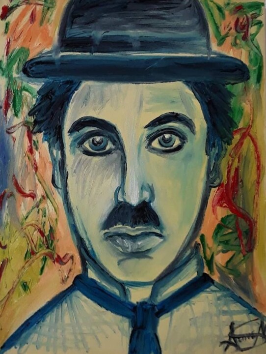 O silêncio da Eternidade Chaplin 绘画, 19.7x15.8 in