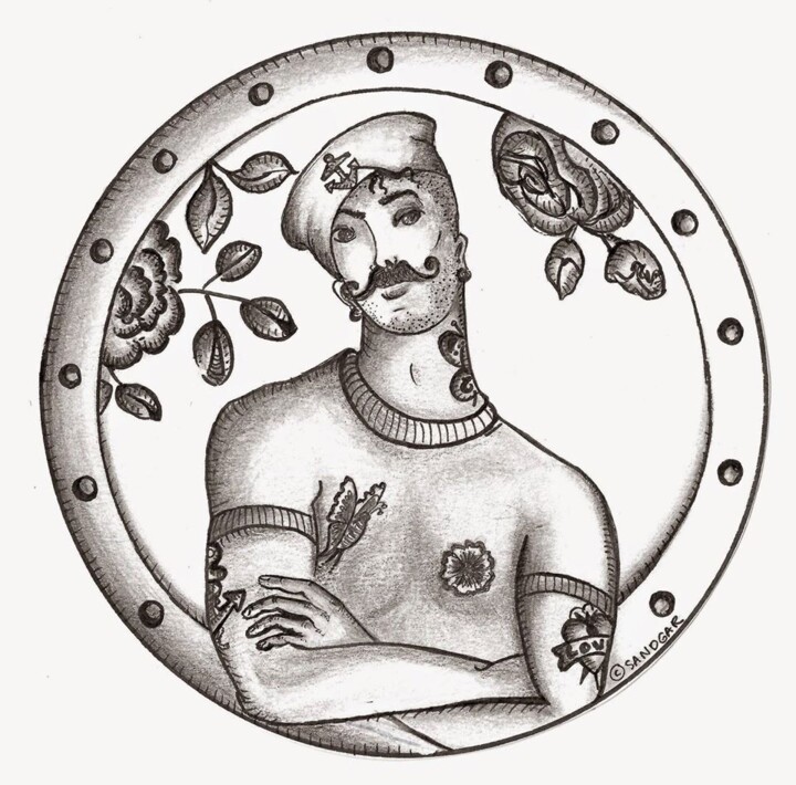Marin Рисунок, 7,1x7,1 in