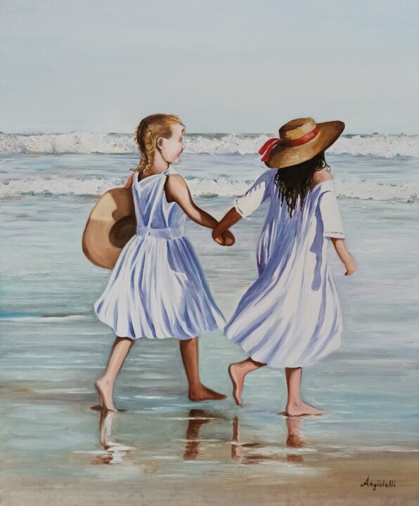 The beach 绘画, 23.6x19.7 in
