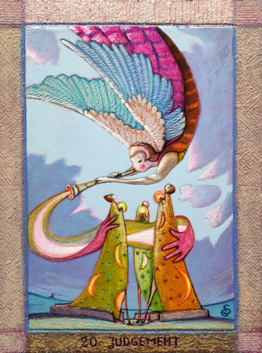 Pittura intitolato "JUDGEMENT - 20" da Carlo Salomoni, Opera d'arte originale, Acrilico Montato su Altro pannello rigido