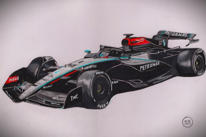 Mercedes-AMG F1 W15 Disegno, 11x15,8 in