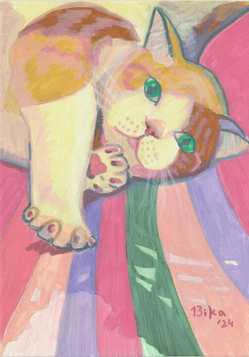 Cat #11 绘画, 8.3x5.8 in