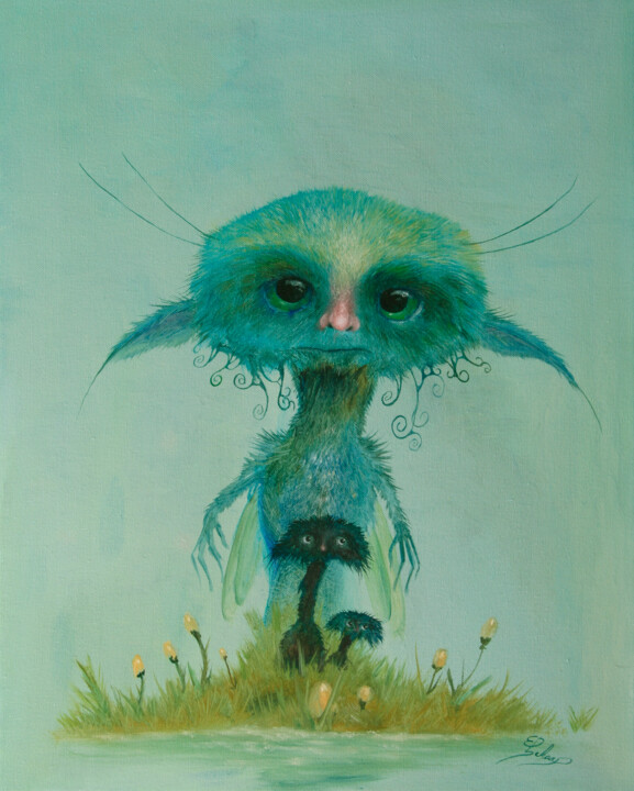 Watchful Eye 绘画, 19.7x15.8 in
