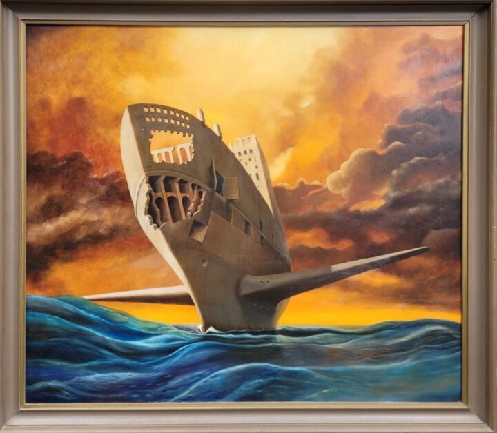 ANDRZEJ ŻURAŃSKI ‘Arka VII’, olej, płyta, 75x86cm 绘画, 29.5x33.9 in