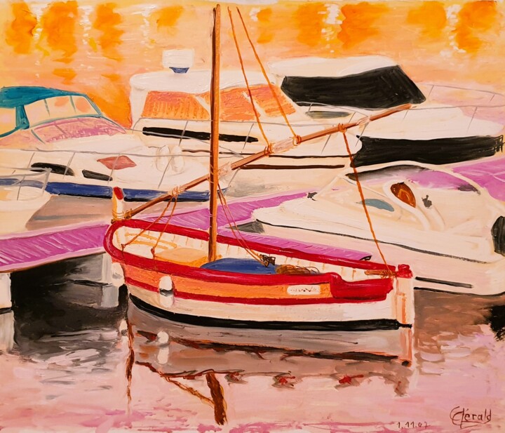 Une Catalane dans le port Painting, 21.3x25.6 in