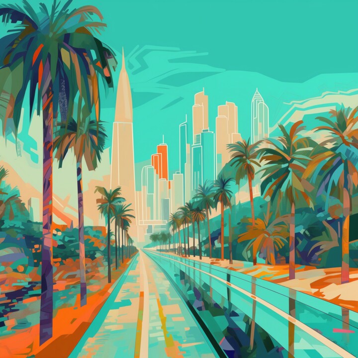 OTH 11 dubai Painting, 39.4x39.4 in