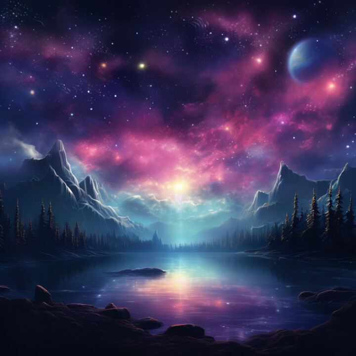 Star Forest #5 Digital Arts, 11.8x11.8 in
