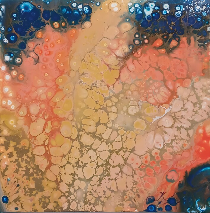 Trust the Journey – Abstract Painting of Light & Motion 绘画, 19.7x19.7 in