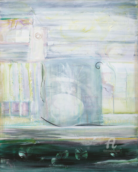 Painting titled "The birth of the Sp…" by Shobhana Tyroller, Original Artwork, Acrylic