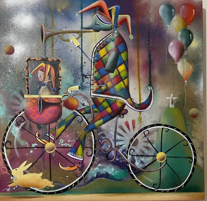 Alegria 绘画, 27.6x27.6 in