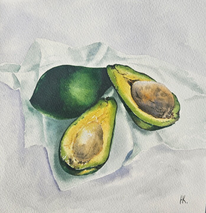 Avocado 绘画, 7.9x7.9 in