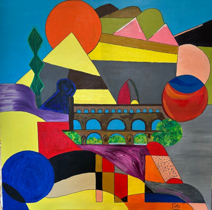 Gard (série "Mouvement du Sud" 绘画, 39.4x39.4 in