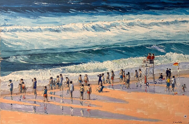 Scène de Plage Pittura, 23,6x35,4 in