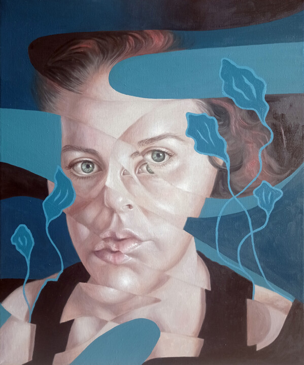 Peinture intitulée "Fragmented 10 Oil P…" par Adelacreative, Œuvre d'art originale, Huile