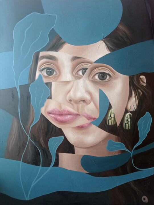 Peinture intitulée "Fragmented 13 Oil P…" par Adelacreative, Œuvre d'art originale, Huile