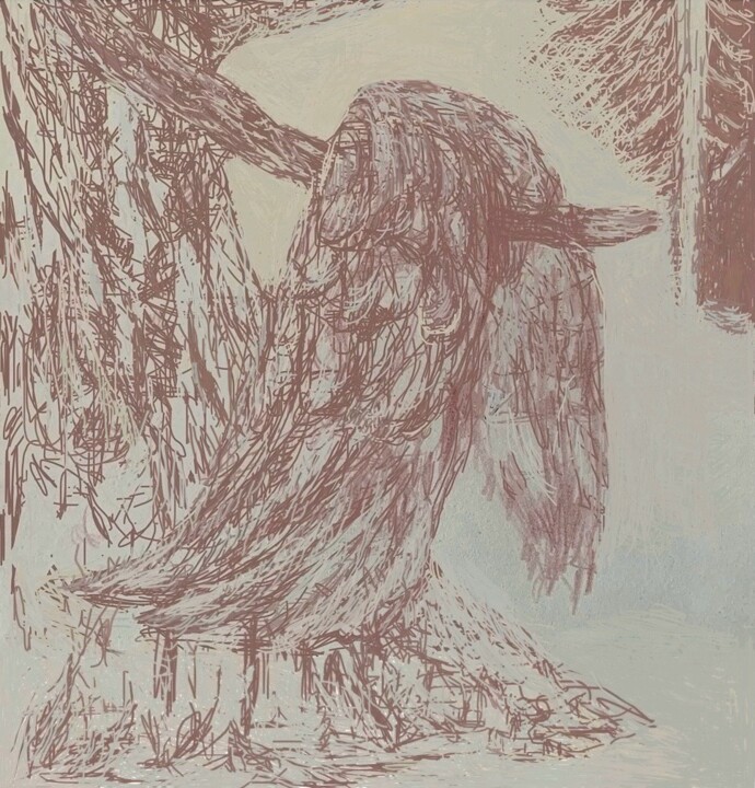Dessin intitulée "Dans le ventre des…" par Olga Richir, Œuvre d'art originale, Travail numérique 2D