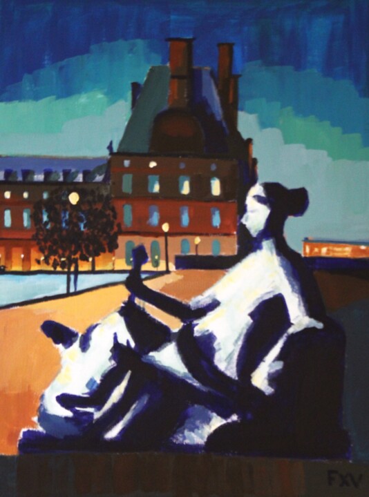Le Louvre. Novembre 2024 Pittura, 28,7x21,3 in