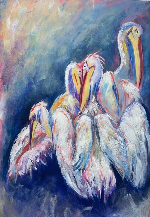 Oiseaux rares Painting, 22.4x15.8 in