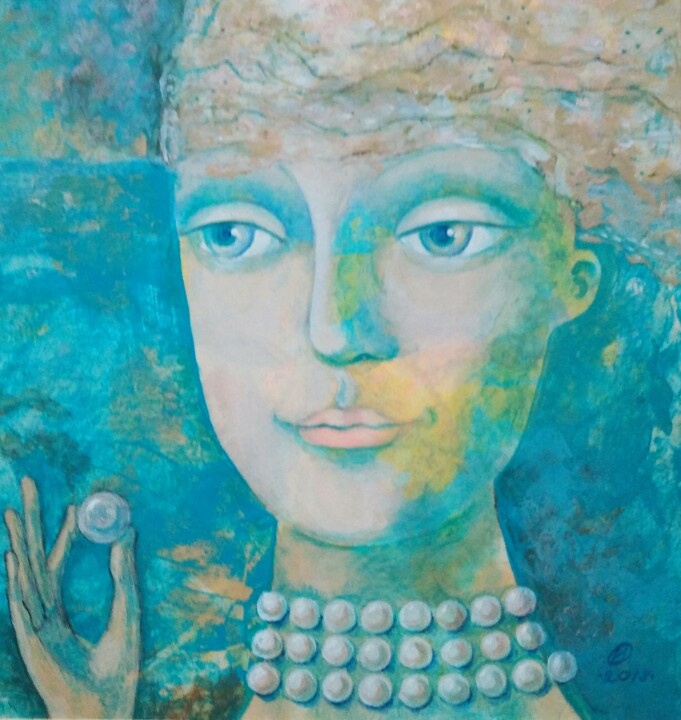 Lost pearl/Потерянная жемчужина 绘画, 14x13.2 in