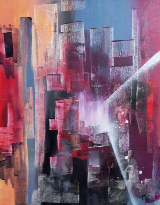 LUMIÈRE DANS LA VILLE / LIGHT IN THE CITY 绘画, 28.7x23.6 in