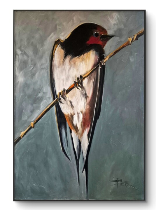 SWALLOW 绘画, 39.4x27.6 in