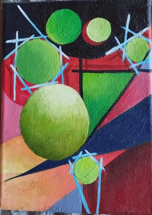A new flat, precise world 绘画, 7.9x5.9 in