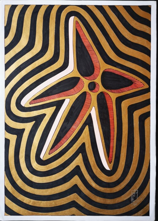 Star and stripes 图画, 16.5x11.7 in