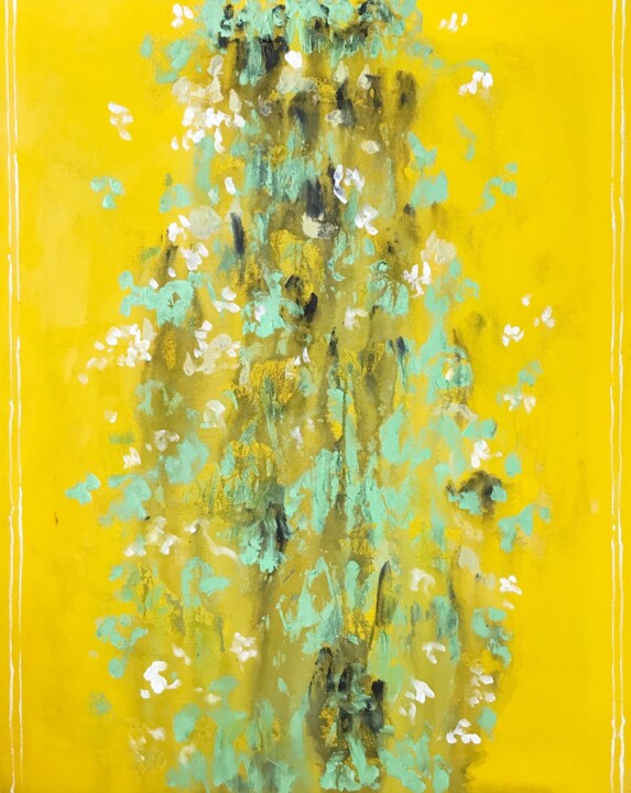 Ζωγραφική με τίτλο "A bouquet of yellow…" από Incognito, Αυθεντικά έργα τέχνης, Ακρυλικό