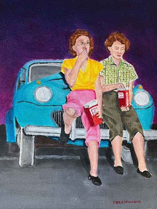 Drive-in 1 绘画, 10x8 in