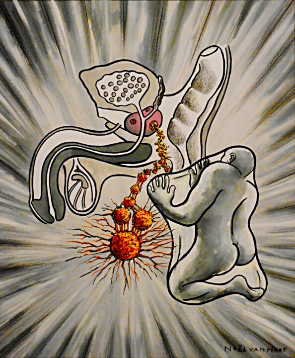 That in the face of which we fear (BT140/141) 绘画, 14.2x11.8 in