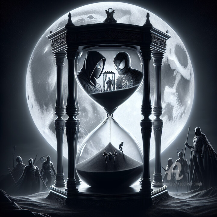 Spider-Man in the Hourglass of Fate 数字艺术