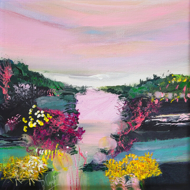 "Une vaste contrée -…" başlıklı Tablo Muriel Cayet tarafından, Orijinal sanat, Akrilik