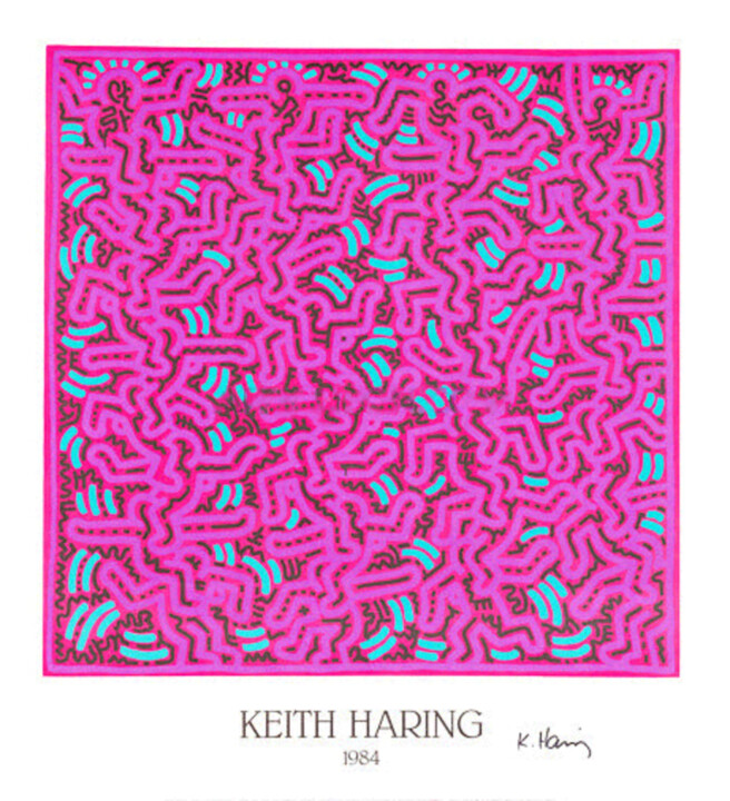Printmaking titled "untitled 1984" by Keith Haring, Original Artwork, Lithography