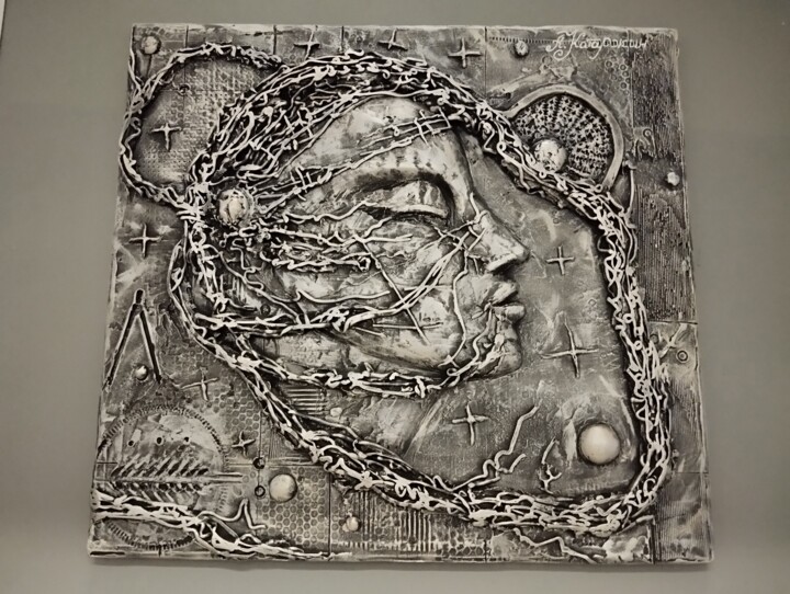 Нейроны 绘画, 35x32.3 in