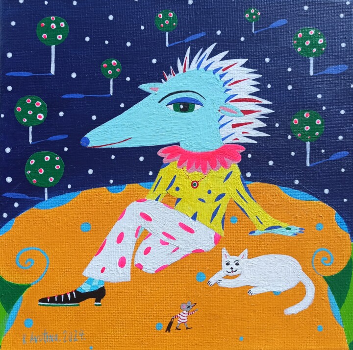 绘画,  7.9x7.9 in 