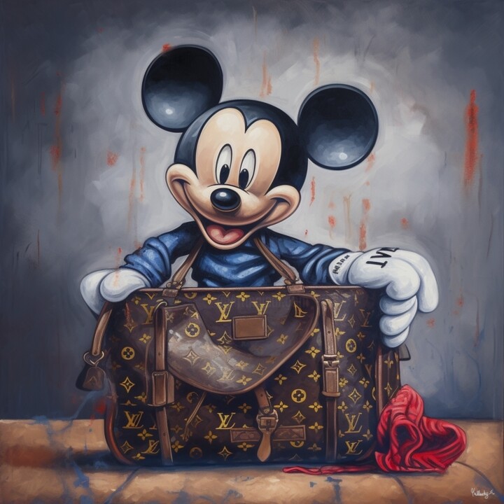 OTH 13 MICKEY AND HIS BAG Tablo, 11,8x11,8 in