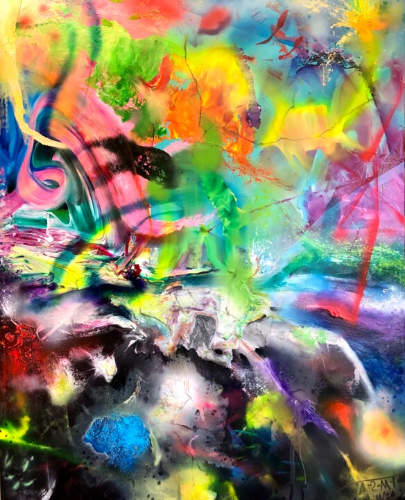 Painting titled "ORIGINAL ARTWORK CU…" by Alain Donate Hernandez, Original Artwork, Acrylic