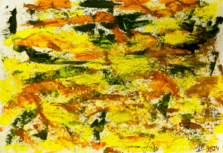 DU COTE DES TOURNESOLS Pittura, 9,8x17,7 in